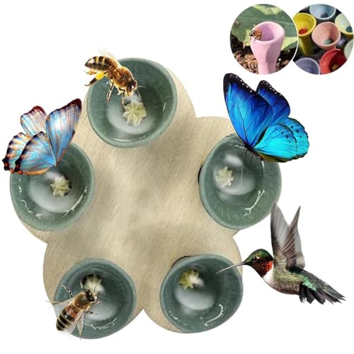 WEIYIXIN Bee Insect Drinking Cup,2024 New Bee Cups Water for Bees Garden,Bee Cups for Thirsty Pollinators,Vibrant Bee Cups for Garden,Drinking Cup for Garden Verandahs (Green) von WEIYIXIN