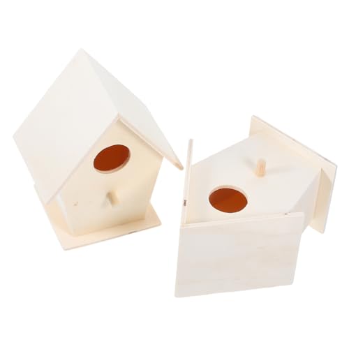 2 Stück Vogelhäuschen Aus Holz Für Den Außenbereich, Für Heimwerkerprojekte, Unvollendete Vogelhäuschen, Nisthütte Zum Bemalen, Holzarbeiten, Basteln, Gartendekoration, 2 Stück Vogelhäuschen Aus Holz Für Den Außenbereich, Für Heimwerkerprojekte, Unvollendete Vogelhäuschen, Nisthütte Zum Bemalen, Holzarbeiten, Basteln, Gartendekoration, von WEKADRIN