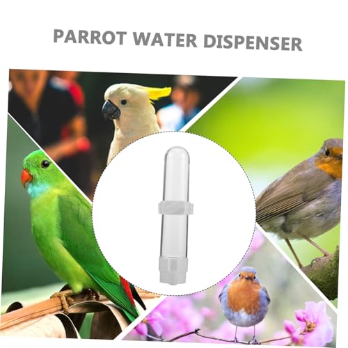 WEKADRIN 10 Stück Automatischer Papagei Trinkflasche PP Kunststoff Vogelspeicher für Wellensittiche Nymphensittiche und Graupapageien Vogelkäfig Wasserspender Langlebig Sicher von WEKADRIN