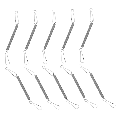 WEKADRIN 10 Stück Teiliges Federclip für Kleintierkäfige Rostfreie Metallhaken zur Sicheren Befestigung von Trinkflaschen und Futterspendern Vielseitig Einsetzbar für Kaninchen von WEKADRIN