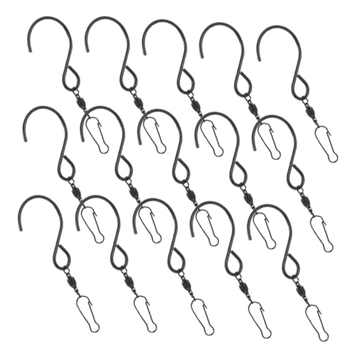 WEKADRIN 15Stücke Schwarz Drehhaken Clips Selbstdrehende Windspielaufhänger für Garten Vogelhäuschen und Pflanzen Robuste Konstruktion und Design WEKADRIN 15Stücke Schwarz Drehhaken Clips Selbstdrehende Windspielaufhänger für Garten Vogelhäuschen und Pflanzen Robuste Konstruktion und Design von WEKADRIN