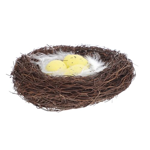 WEKADRIN 1stück Kunstvogel Nest Mit Eiern Rattan Zweig Ostern Deko Für Handwerk Fotorequisiten Künstliches Nest Für Ostern Party Und Wohnraumdekoration WEKADRIN 1stück Kunstvogel Nest Mit Eiern Rattan Zweig Ostern Deko Für Handwerk Fotorequisiten Künstliches Nest Für Ostern Party Und Wohnraumdekoration von WEKADRIN