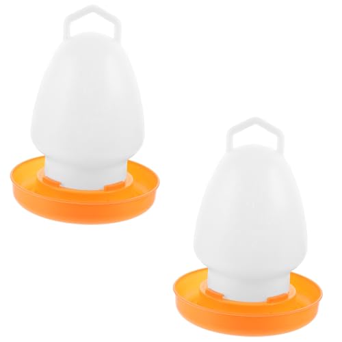 WEKADRIN 2 STÜCK Automatischer Geflügel Wasserspender aus Dickem Kunststoff Wassersparende Trinkstation für Hühner Tauben Wachteln und Vögel Geeignet für Haus Bauernhof und Handel von WEKADRIN