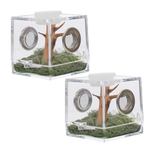 WEKADRIN 2 Satz Kleines Spinnen Habitat Terrarium mit Belüftungslöchern Langlebiges und Leichtes Kunststoffgehäuse für Springspinnen und Kleine Haustiere Insekten Zuchtgehäuse für Outdoor WEKADRIN 2 Satz Kleines Spinnen Habitat Terrarium mit Belüftungslöchern Langlebiges und Leichtes Kunststoffgehäuse für Springspinnen und Kleine Haustiere Insekten Zuchtgehäuse für Outdoor von WEKADRIN