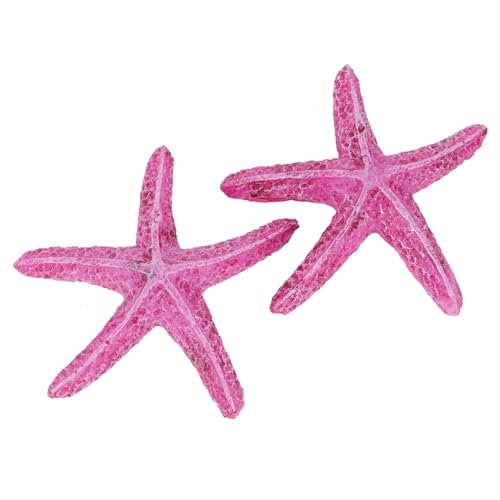 WEKADRIN 2 Stück Deko Seestern aus Resin Meeresmotiv Aquarium Ornament Langlebig Leicht Fischbecken Dekoration für Zuhause und Restaurant Geschenkidee von WEKADRIN