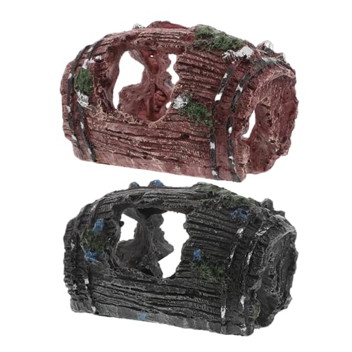 WEKADRIN 2 Stück Realistische Aquarium Deko Harz Höhle Versteck für Betta Fisch Kleines Zerbrochenes Fassähnliches Objekt Fischtank Ornament Sicherer Rückzugsort für Spielende und Ruhende WEKADRIN 2 Stück Realistische Aquarium Deko Harz Höhle Versteck für Betta Fisch Kleines Zerbrochenes Fassähnliches Objekt Fischtank Ornament Sicherer Rückzugsort für Spielende und Ruhende von WEKADRIN
