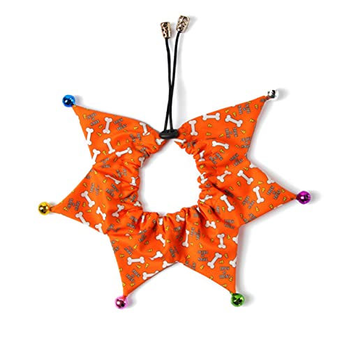 WEKADRIN 2 Stück Verstellbares Teiliges Halloween Haustierhalsband mit Glöckchen Leichtes Polyester Angenehm für Hunde und Katzen Passend für Halsumfang für Halloween und Partys von WEKADRIN