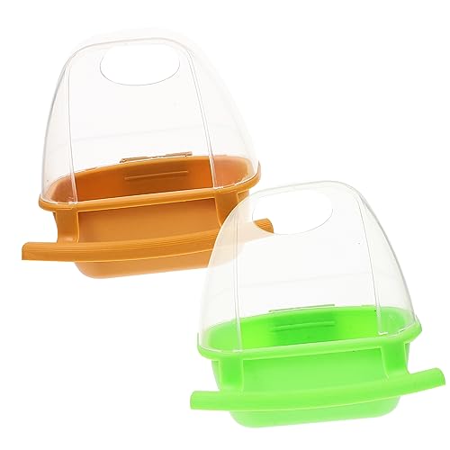 WEKADRIN 2 Stück Vogelfutterspender Teiliges mit Großer Kapazität Stabiler Clip Einfacher Befestigung für Wellensittich Käfig Futter und Wasserschale für Kanarienvögel Nymphensittiche und von WEKADRIN