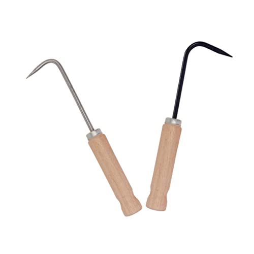 WEKADRIN 2Stücke Wurzelentferner Teiliges Garten Unkrautstecher Mit Ergonomischem Holzgriff Hochwertiges Gartenwerkzeug Für Effektives Jäten Und Wurzelentfernung von WEKADRIN