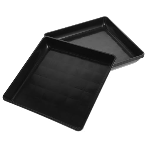 WEKADRIN 4 Stück Basis Für Blumentöpfe Künstliche Hängepflanzen Terrakotta-töpfe Container Klare Töpfe Große Untersetzer Für Blumentöpfe Grün Terrakotta-blumentöpfe Blumentopf Korb Black Pp von WEKADRIN