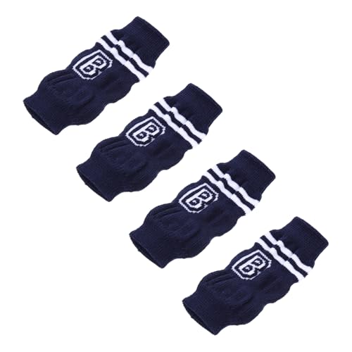 WEKADRIN 4 Stück Hundesocken mit Buchstaben Atmungsaktive rutschfeste Pfotenschutz Leggings für Kleine Hunde bis Bequeme Elastische Haustier socken für Outdoor und Indoor von WEKADRIN