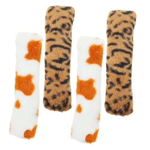 WEKADRIN 4 Stück Katze Kauspielzeug mit Katzenminze Kissenform Naturnahe Fellstruktur Interaktives Katzenspielzeug für Indoor Katzen zur Beschäftigung und Zahnreinigung von WEKADRIN