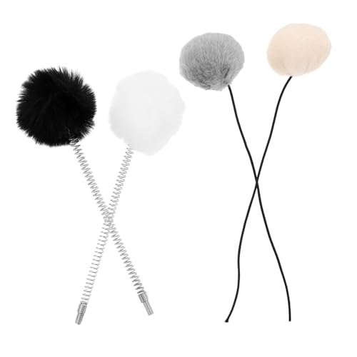 WEKADRIN 4 Stück Katzenhänge mit Robusten Plüschbällen Interaktive Kratzbaum Accessoires für Indoor Katzen Einfache Befestigung Langlebig Farblich Assortiert zur Körperlichen Stimulation von WEKADRIN