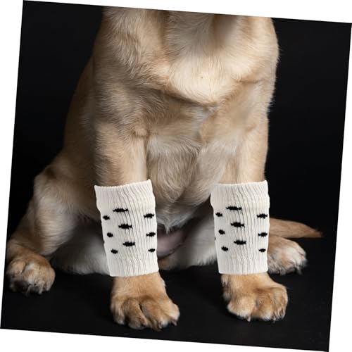 WEKADRIN 4 Stück Teiliges Hundebeinsocken aus Wiederverwendbarem Material rutschfeste Hund Hock Covers Schützende Pet Leg Warmer für Mittlere und Große Hunde Bequem und Einfach Anzuziehen von WEKADRIN