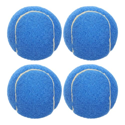 WEKADRIN 4 Stück Teiliges Hundespielzeug aus Robustem Gummi Stressabbauende Tennisbälle für Kleine und Große Hunde für Training Wurfspiele und Zahnpflege Lebhaftes Pet Training Zubehör in von WEKADRIN