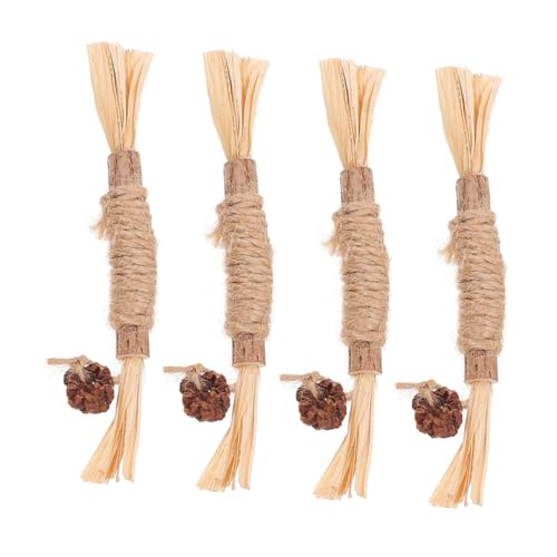 WEKADRIN 4 Stück Teiliges Katzenspielzeug Kau Sticks für Katzenzahnpflege Bissfestes Kauspielzeug zur Zahnreinigung und Stressabbau Interaktives Kauspielzeug für Wohnungskatzen und WEKADRIN 4 Stück Teiliges Katzenspielzeug Kau Sticks für Katzenzahnpflege Bissfestes Kauspielzeug zur Zahnreinigung und Stressabbau Interaktives Kauspielzeug für Wohnungskatzen und von WEKADRIN
