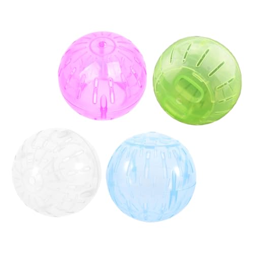 WEKADRIN 4 Stück Teiliges Leise Laufkugel für Kleine Haustiere Leichter Tragbarer Übungsball für Hamster und Kleintiere Geräuscharm Einfach zu Reinigen für Indoor-Fitness und Bewegung von WEKADRIN