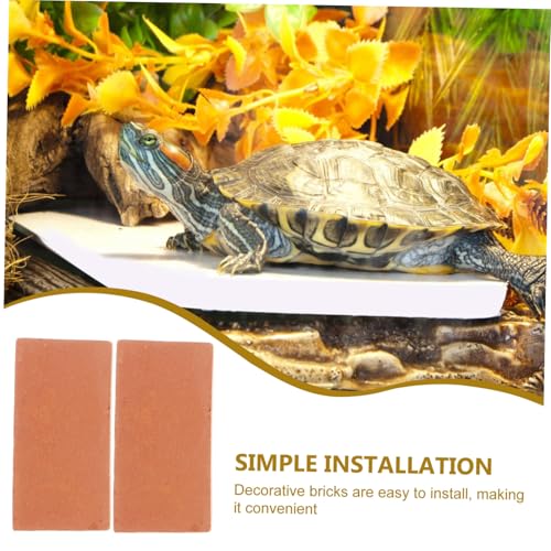 WEKADRIN 40 Stück Teiliges Miniatur Ziegelsteine Realistische Mauersteine für Terrarium Bausteine Terrariumgeeignete Mikro Bausteine Kleine Backsteine für DIY Puppenhaus und von WEKADRIN