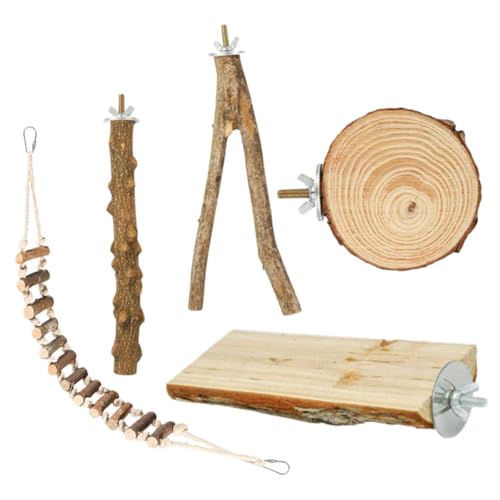 WEKADRIN 5 Stück Teiliges Holzsitzstangen Vogelkäfig Befestigung mit Schrauben Papageiensitzstangen Robust Langlebig für Wellensittiche Nymphensittiche Sittiche Kletterleiter WEKADRIN 5 Stück Teiliges Holzsitzstangen Vogelkäfig Befestigung mit Schrauben Papageiensitzstangen Robust Langlebig für Wellensittiche Nymphensittiche Sittiche Kletterleiter von WEKADRIN