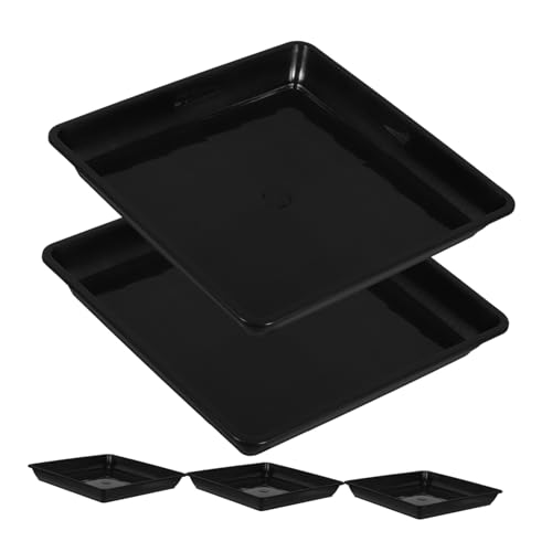 WEKADRIN 5Stücke Praktische Quadratische Wassertabletts Blumenuntersetzer Langlebigem Material für Garten und Innenräume Hitzebeständig und Robust Maße von WEKADRIN