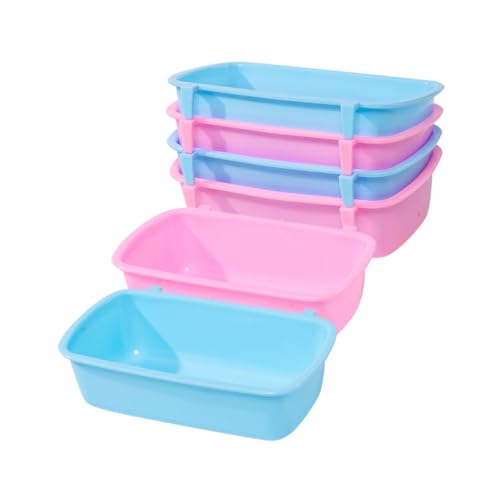 WEKADRIN 6 Stück Teiliges Hängende Futternäpfe für Kleintiere Platzsparende Futter und Wassernäpfe für Hamster und Kaninchen Bpa Frei Geeignet für Käfige Praktische Haustier Zubehör in von WEKADRIN