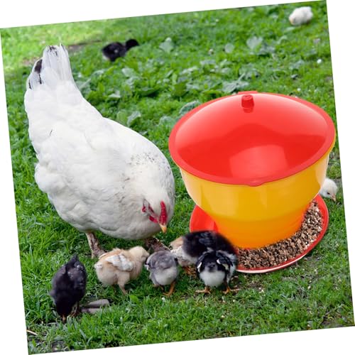 WEKADRIN Automatischer Futterspender für Hühner Kunststoff Geflügelfutterautomat Robust und Flexibel Geeignet für Küken Hennen und Geflügel Praktische und Sichere Futterlösung von WEKADRIN