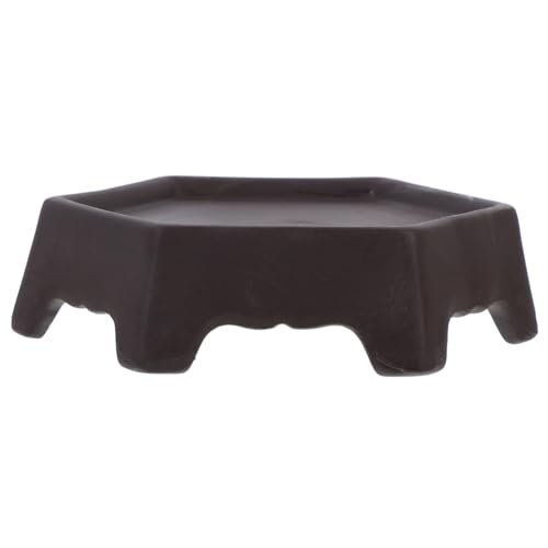 WEKADRIN Blumentopf Tablett blumenständer Anzuchttöpfe, Tabletts Hocker für Pflanzen im Innenbereich dekorativer Hocker Bonsai-Blumentopf-Basteldekoration Vasenständer Keramik Coffee von WEKADRIN