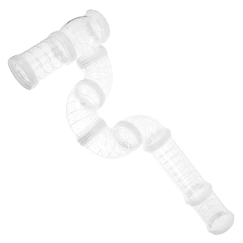 WEKADRIN DIY Hamster Tunnel Set Transparent Rohre Haustier Röhren Kit Flexibel Leise Verbindbar für Mäuse Hamster Ratten und Kleine Tiere und Bewegungsstrecke von WEKADRIN