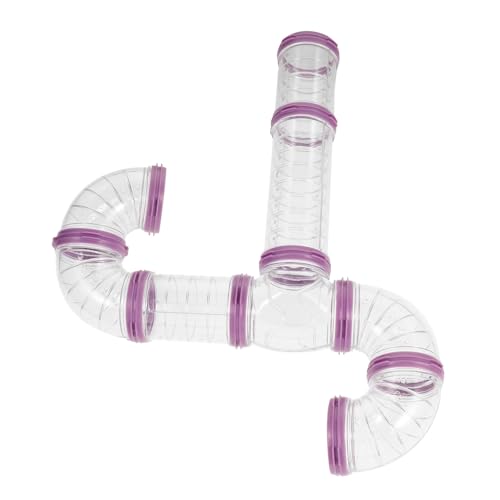 WEKADRIN DIY Hamster Tunnel Transparent Externes Röhrensystem Robust Einfach Montierbar Erweiterbar Für Kleintierkäfige Spielspaß Für Zwerghamster Und Kleine Haustiere von WEKADRIN
