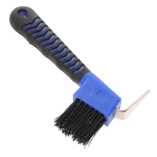 WEKADRIN Gummierter Hufkratzer mit Bürste Ergonomisch rutschfest Pferdepflege Werkzeug für Effektive Hufreinigung und Tägliches Striegeln Farbe Zufällig Robust und Rostfrei von WEKADRIN