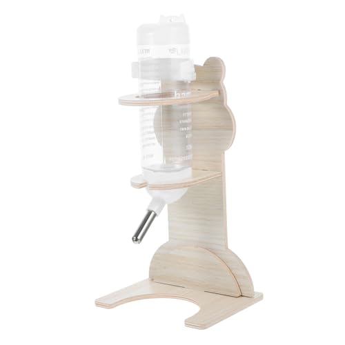 WEKADRIN Hamster Trinkflasche Ständer aus Massivholz Wasserbehälter Halter für Kleine Tiere Wie Kaninchen Meerschweinchen Igel Kleintier Wasserspender Kompatibel mit Hamster Wasserflasche von WEKADRIN
