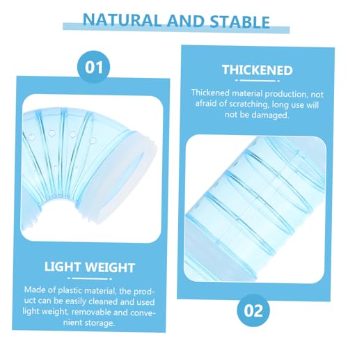 WEKADRIN Hamster Tunnel Blau Kunststoff DIY Röhrensystem für Kleintiergehege Langlebig Kratzfest Erweiterbar als Käfigzubehör für Hamster Fördert Bewegung und Spielspaß von WEKADRIN