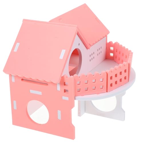 WEKADRIN Hamsterhaus aus Robustem Material Doppellagiges Versteck mit Geräumigem Innenraum Spielerische Struktur für Lebhaften Kleintierspaß Geeignet für Hamster Chinchillas und von WEKADRIN