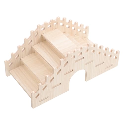 WEKADRIN Hamsterleiter aus Natürlichem Holz Robustes Kletterspielzeug für Kleine Haustiere Stabile und Sichere Holzbrücke für Zwerghamster und Kleintierkäfige Langlebig und Glatt Poliert von WEKADRIN