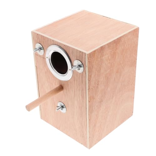 WEKADRIN Holz Nistkasten für Papageien Parakeet Brutbox mit Natürlichem Holzmaterial Sicherer Warmer Brutkasten für Wellensittiche Agaporniden und Nymphensittiche Outdoor Hängender WEKADRIN Holz Nistkasten für Papageien Parakeet Brutbox mit Natürlichem Holzmaterial Sicherer Warmer Brutkasten für Wellensittiche Agaporniden und Nymphensittiche Outdoor Hängender von WEKADRIN