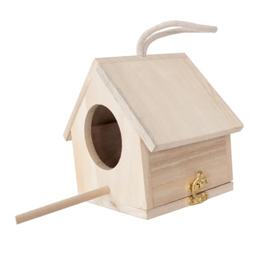 WEKADRIN Holz Vogelhaus zum Aufhängen Robustes Nistkasten Vogelhäuschen aus Massivem Holz mit Sitzstange Sicherer Schlafplatz für Kleinvögel und Haustiervögel Wetterfest und Langlebig für WEKADRIN Holz Vogelhaus zum Aufhängen Robustes Nistkasten Vogelhäuschen aus Massivem Holz mit Sitzstange Sicherer Schlafplatz für Kleinvögel und Haustiervögel Wetterfest und Langlebig für von WEKADRIN