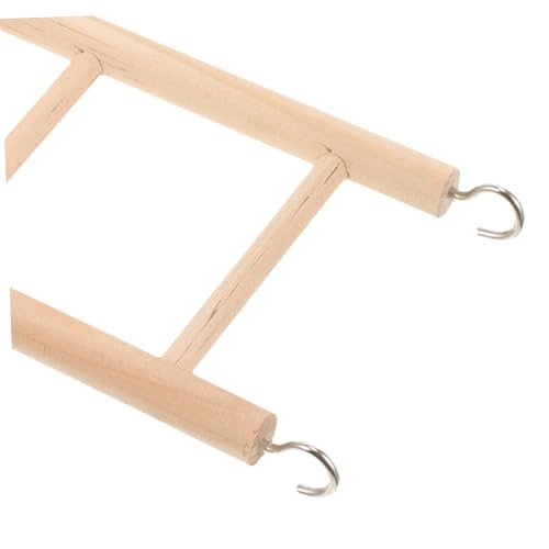 WEKADRIN Holzleiter Vogelkäfig Kletterspielzeug für Kleine und Mittelgroße Vögel Fördert Muskelkraft und Balance Installieren Vielseitig für Papageien Wellensittiche und Kleintiere von WEKADRIN