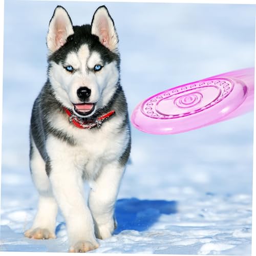 WEKADRIN Hundespielzeug Flugscheibe aus Weichem TPR Bissfest Schwimmfähig für Welpen und Große Hunde Pflegeleichtes Outdoor Wurfspielzeug Fördert Spielspaß und Zahnschutz von WEKADRIN