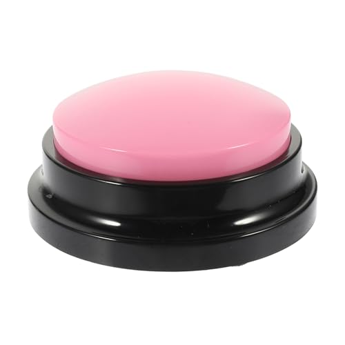 WEKADRIN Interaktiver Hundeklingel Button mit Aufnahmefunktion Langlebiger Haustier kommunikationsknopf Lauter Klarer Sound Spielerisches Training für Hunde und Katzen Rosa Robust und von WEKADRIN