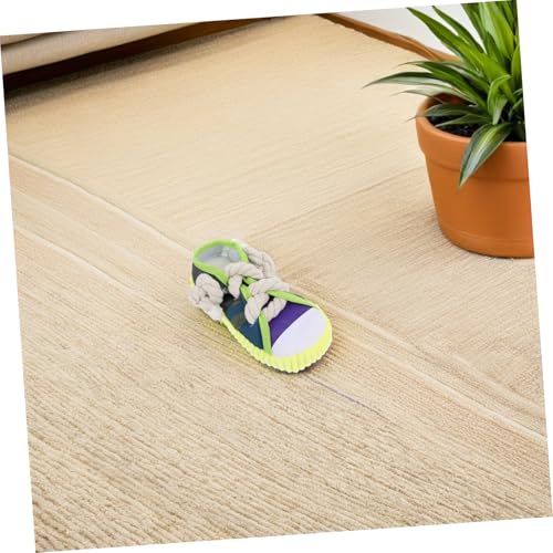 WEKADRIN Interaktives Hundespielzeug Squeaky Shoes Form Robust Kreatives Kauspielzeug für Kleine und Mittlere Hunde Lustige Hausschuh Fördert Beschäftigung und Zahnpflege von WEKADRIN