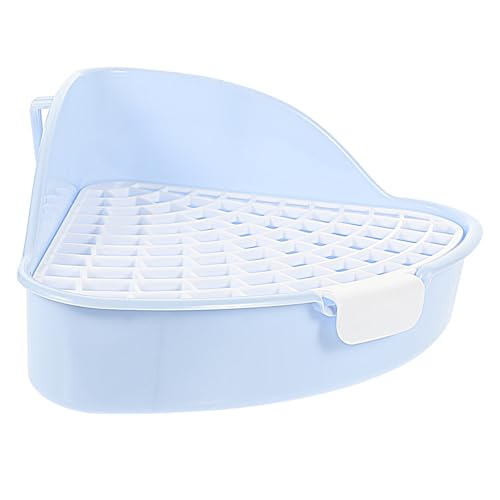 WEKADRIN Kaninchen Toilette aus Hochwertigem Kunststoff Eckige Kleintier Toilette mit Rutschfestem Boden Stabiler Fixiermechanismus Geeignet für Hasen Meerschweinchen und Zwergkaninchen von WEKADRIN