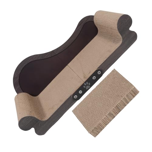 WEKADRIN Katze Kratzsofa aus Wellpappe Langlebiger Kratzlounge frei von Abfall Indoor Katzen Kratzspielzeug Schützt Möbel Fördert Gesunde Krallenpflege für Katzen und Kätzchen von WEKADRIN