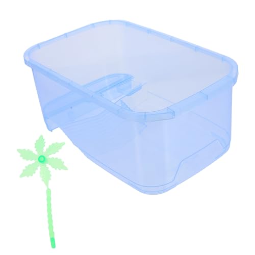 WEKADRIN Kleiner Transparenter Schildkröten Tank mit Großer Kapazität UV Beständiger Kunststoff mit als Terrarium für Kleine Reptilien und Schildkröten Einfache Reinigung von WEKADRIN