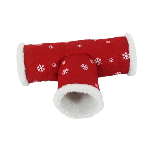 WEKADRIN Kleintier Förmiger Tunnel aus Weichem Fleece Winter Warmversteck für Hamster Meerschweinchen und Kaninchen Sichere Kuschelhöhle Zufällige Farben für Kleine Zufällige Farbe von WEKADRIN