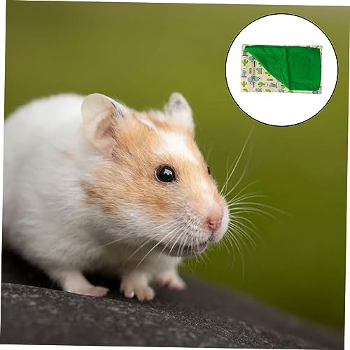 WEKADRIN Kleintier Schlafbett Reptilien Wärmendes Kuschelbett aus Canvas und Fleece Atmungsaktiv Weich und Langlebig Praktisches Versteck für Hamster Ratten und Kleine Haustiere Grün von WEKADRIN