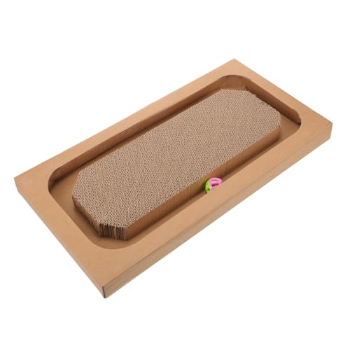 WEKADRIN Kratzbrett Katze aus Verschleißfestem Material mit Glöckchen bällen Langlebiges Indoor Katzen kratzspielzeug zur Möbel Sofaschonung Kreatives Katzenspielzeug für Zuhause WEKADRIN Kratzbrett Katze aus Verschleißfestem Material mit Glöckchen bällen Langlebiges Indoor Katzen kratzspielzeug zur Möbel Sofaschonung Kreatives Katzenspielzeug für Zuhause von WEKADRIN
