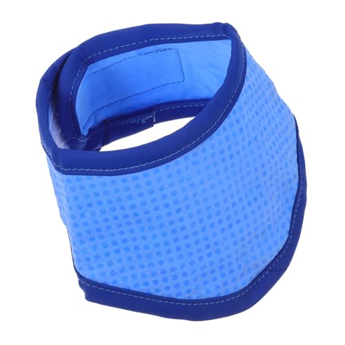 WEKADRIN Kühlendes Hundehalsband Halsband aus Atmungsaktivem Material Verstellbar Sommer Neckerchief für Kleine Hunde Blau Angenehmer Modisches Haustierzubehör von WEKADRIN