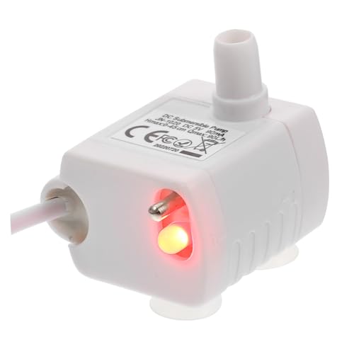 WEKADRIN Leise USB Betriebene Haustier Wasserbrunnenpumpe aus Geruchslosem Kompatibel mit Katzen und Hundetrinkbrunnen Schutz gegen Trockenlauf Einstellbare Wasserdurchflussfunktion für von WEKADRIN