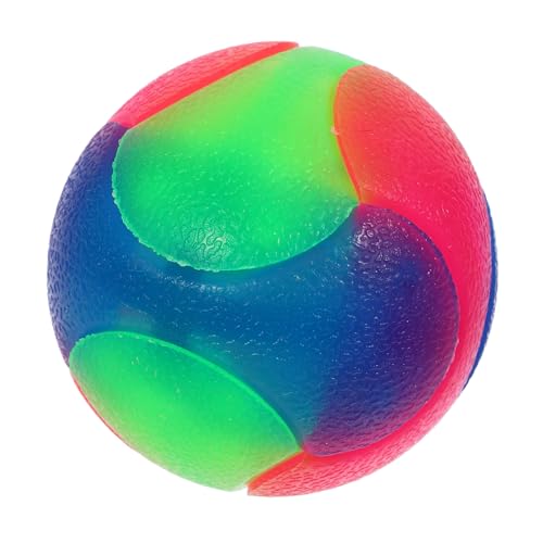 WEKADRIN Leuchtender Hundespielzeug Ball für Kleine Hunde und Welpen Elastischer Interaktiver Trainingsball Sicherer Kauspielzeug Zahngesundheit und Geistiger Stimulation von WEKADRIN