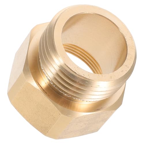 WEKADRIN Messing Schlauchadapter für Gartenschlauchanschluss mit Dichtung Leckfreies Design Einfache Installation Vielseitig Einsetzbar für Garten von WEKADRIN